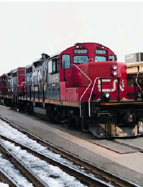 Locomotivas num pátio ferroviário